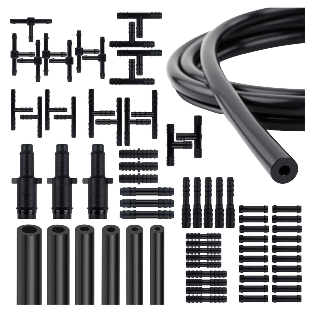 Stacool 6-piece silicone vacuum hose kit with 64 connectors for easy auto line replacement
