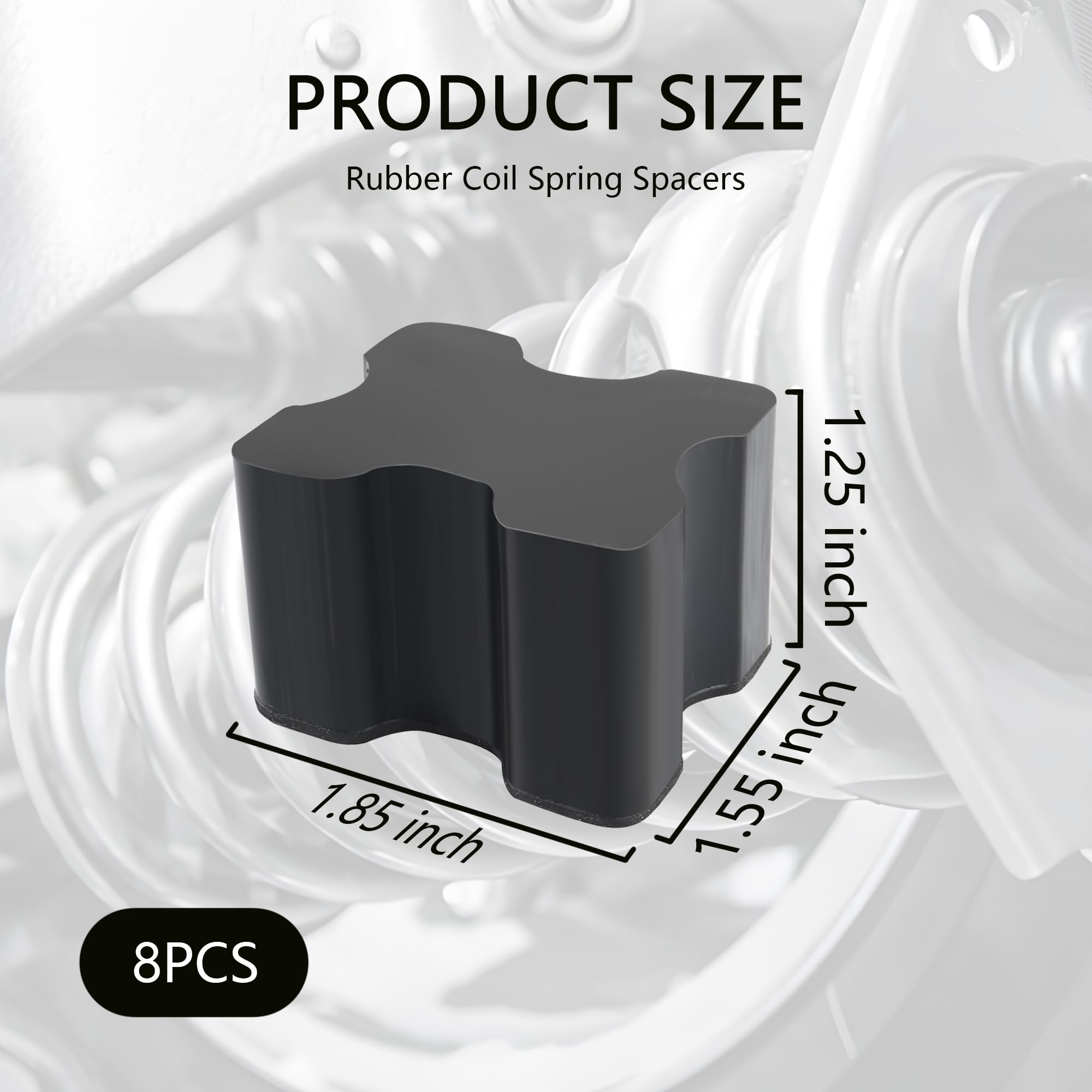 Stacool front spring spacer 1.5in closeup for enhanced ride height and reduced vibration