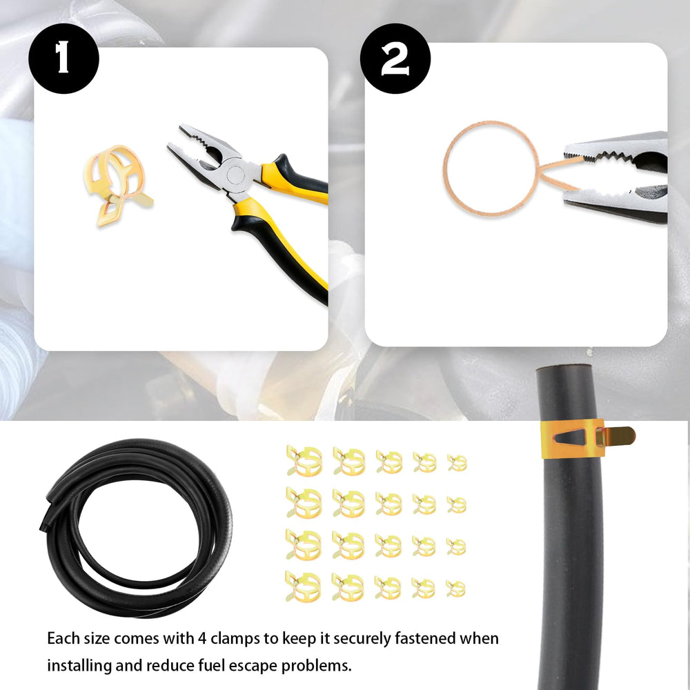 Stacool clamps, 20 pieces, secure connections and prevent leaks.