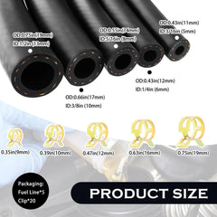 Stacool fuel line kit with 1/4 inch hose enabling flexible connections.
