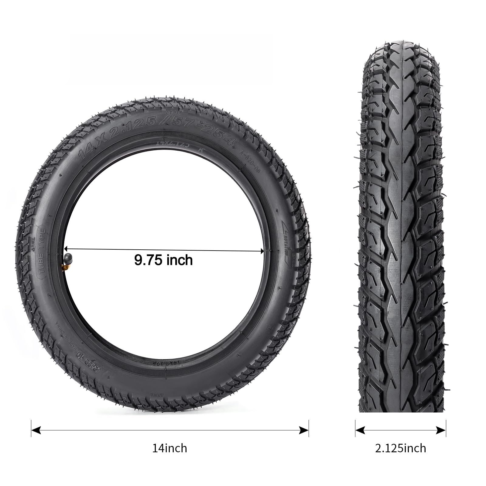StaiBC angled valve stem detail improves tire fit on 14-inch scooters