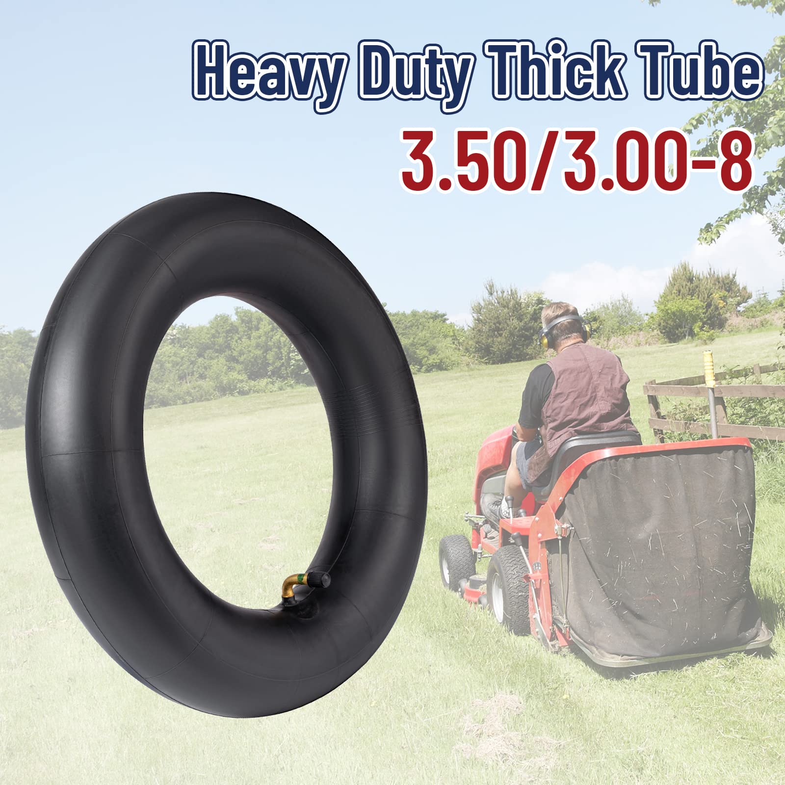 StaiBC heavy-duty inner tube 3.50-8 with TR87 bent valve for side clearance