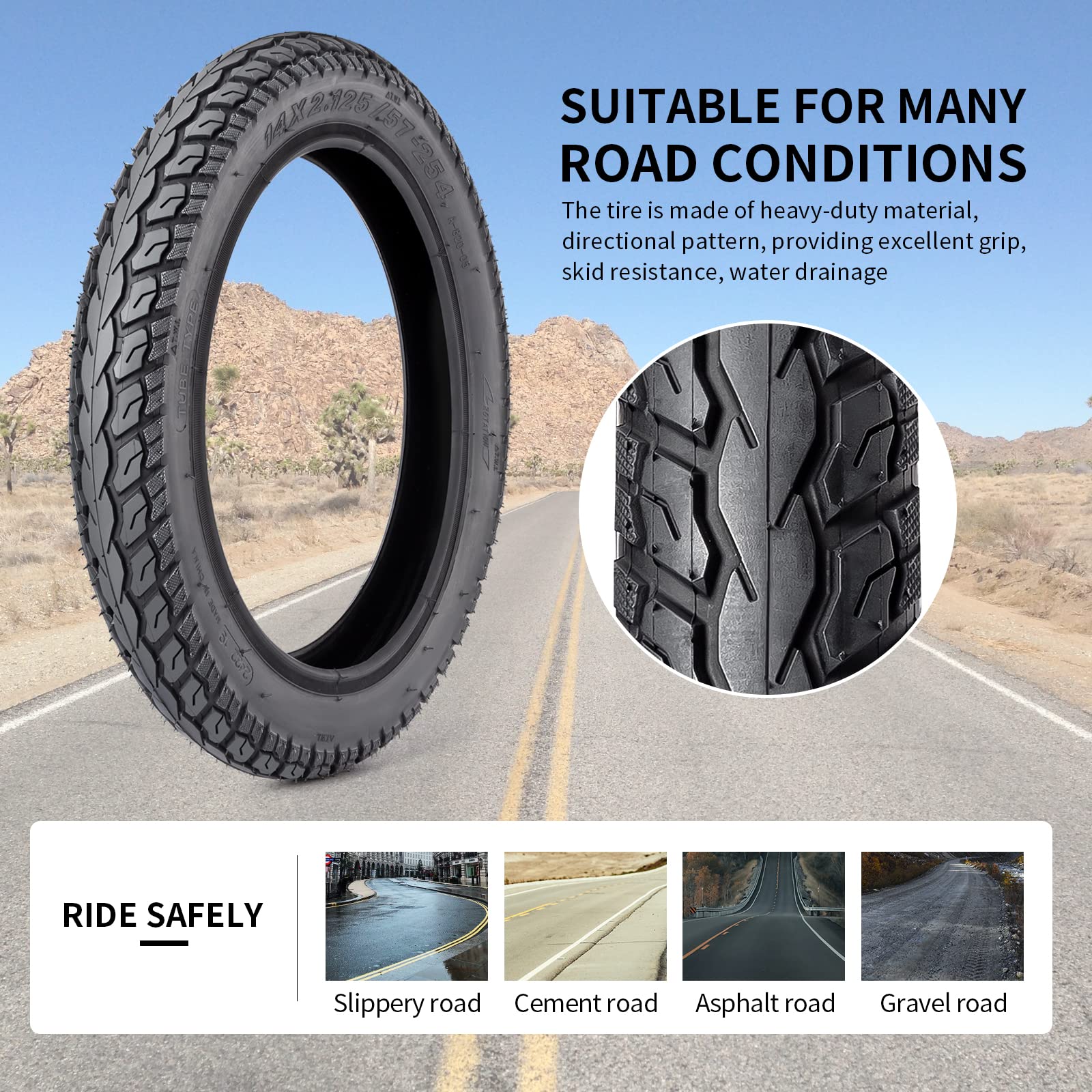 StaiBC tire and tube assembly ready for scooter replacement