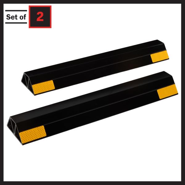 Stalwart garage parking aid with bright yellow stripes for easy spot in garage.