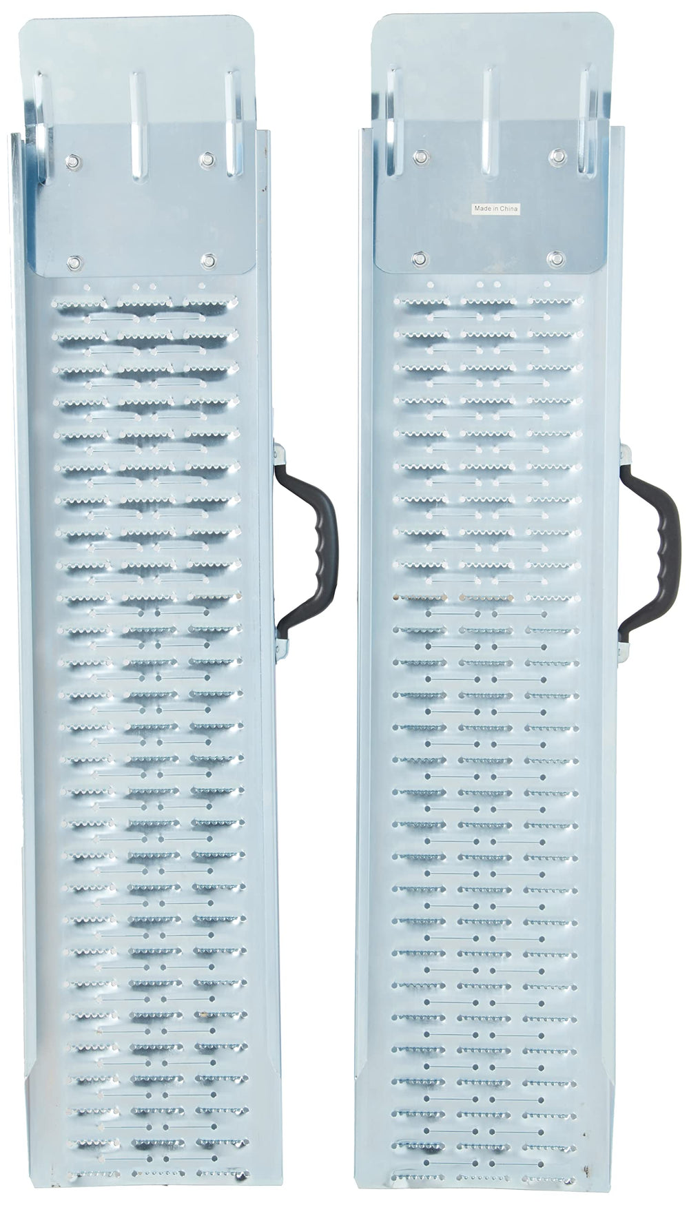 Stalwart loading ramps with integrated handles for easy transport and storage.