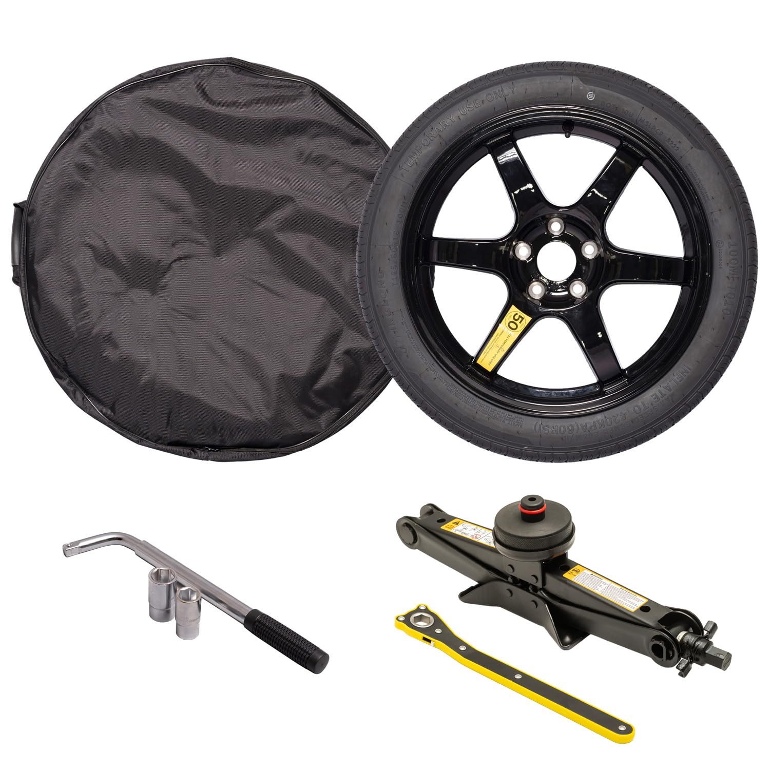 StanceMagic spare wheel kit for Tesla Model 3 wheel ensures quick roadside tire changes.