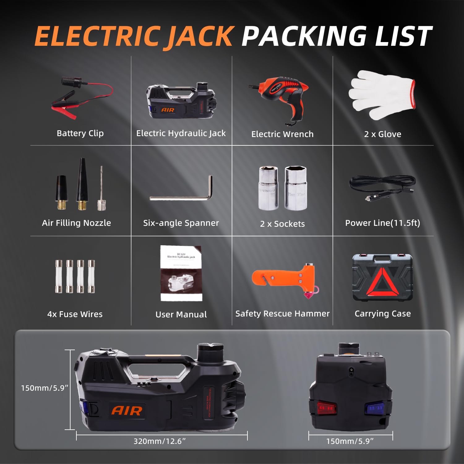 STANDTALL complete kit in a protective plastic case for easy storage.
