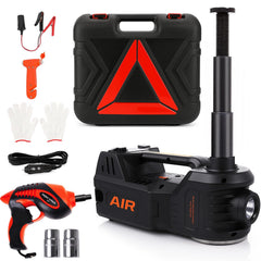 STANDTALL electric jack lifting up to 5 tons for roadside tire changes.