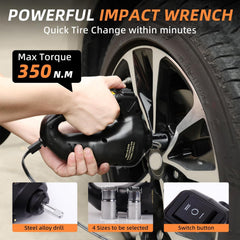 STANDTALL impact-wrench-kit loosens lug nuts efficiently.
