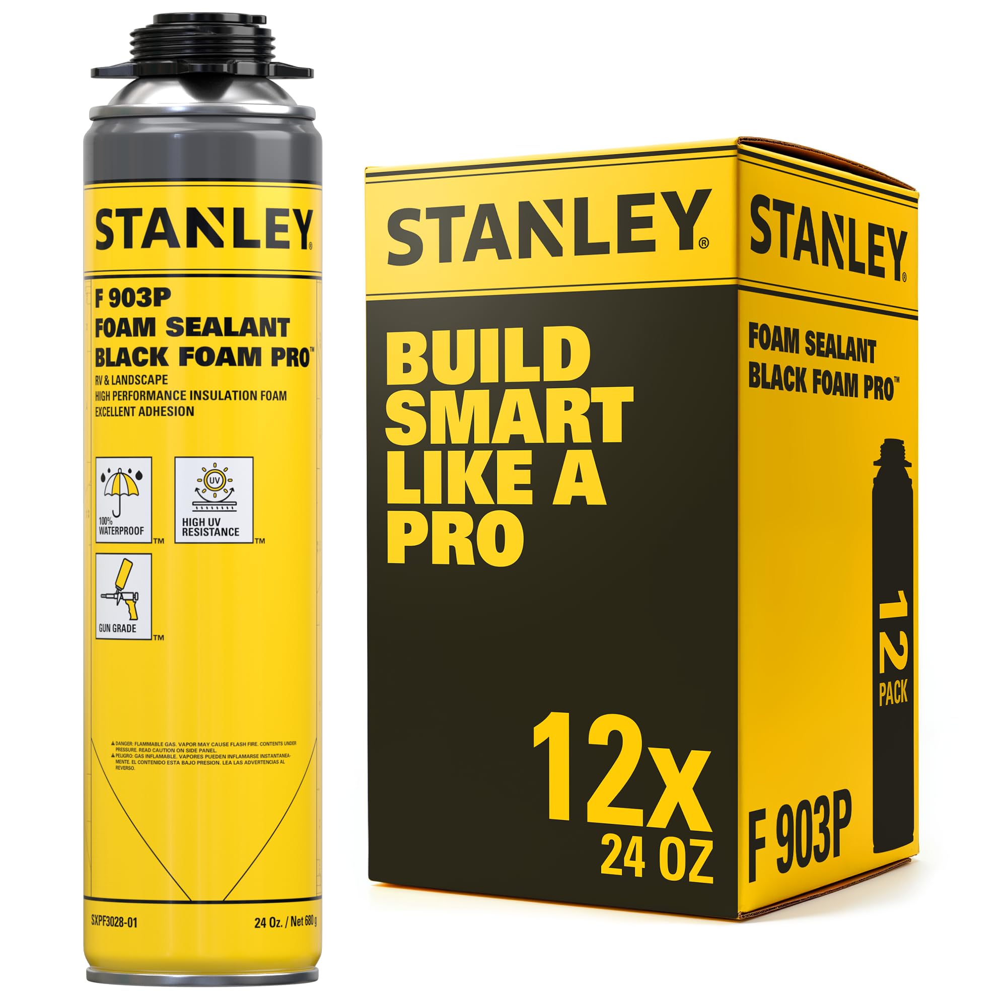STANLEY F903P in action applying foam for quick outdoor bonding