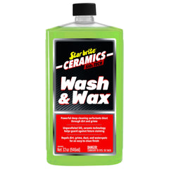 Star Brite Ceramic Wash & Wax Watermelon bottle pour shows easy mix for protection