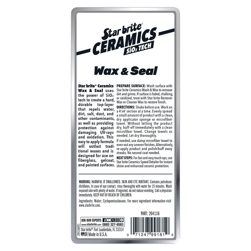 STAR BRITE Ceramics Wax & Seal aftercare spray demonstrates easy touch-ups and continued protection