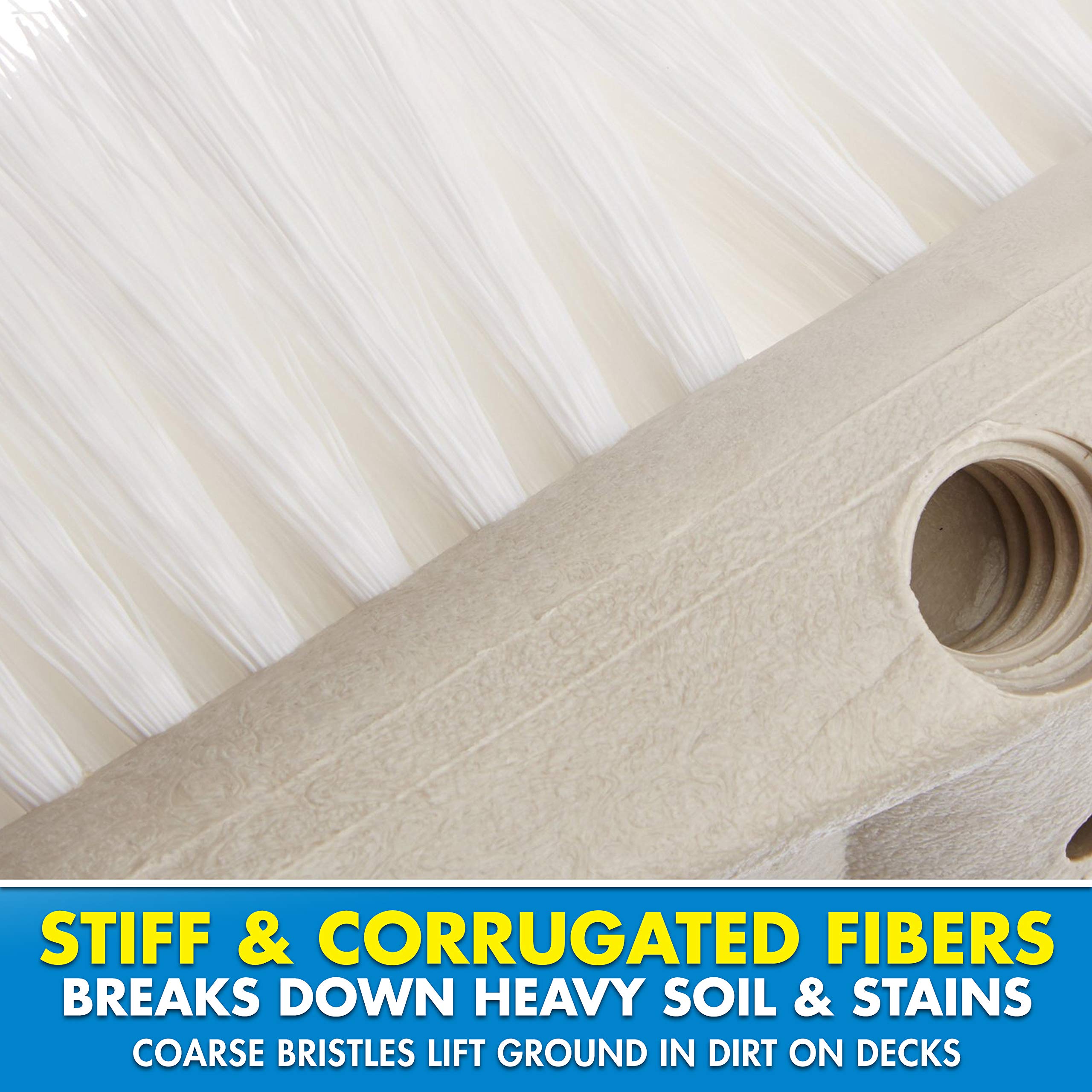 STAR BRITE cleaning brush on a boat deck for swift marine cleaning.