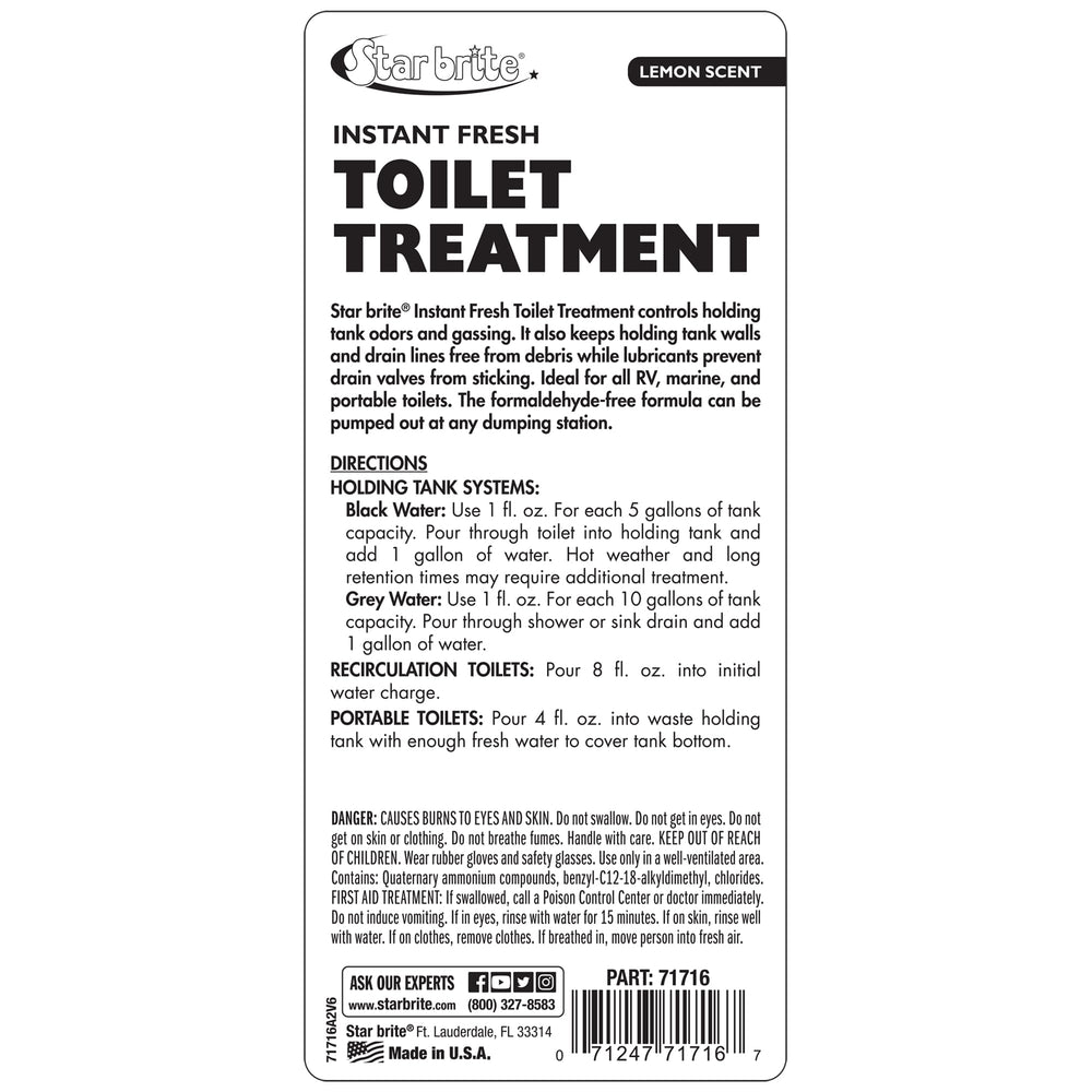 STAR BRITE Instant Fresh pour demonstrates easy dosing for boats and campers.