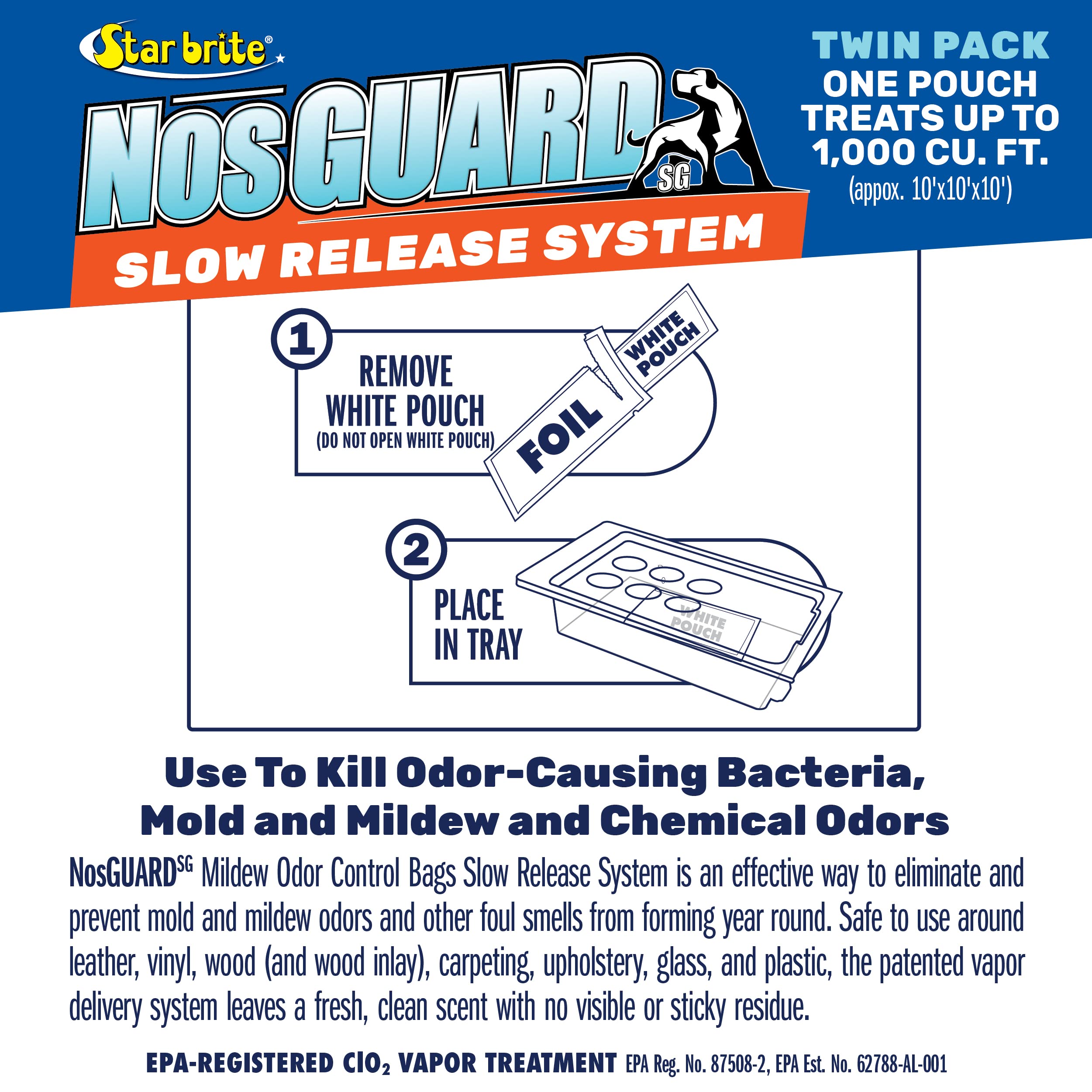 Ideal for enclosed spaces like RVs and cabins to reduce mildew odors.