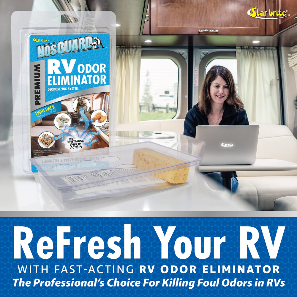 Post-treatment ventilation recommended to refresh the RV interior after NosGUARD use