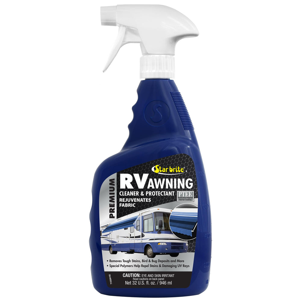 Star brite Premium RV Awning Cleaner bottle lifting tough stains.