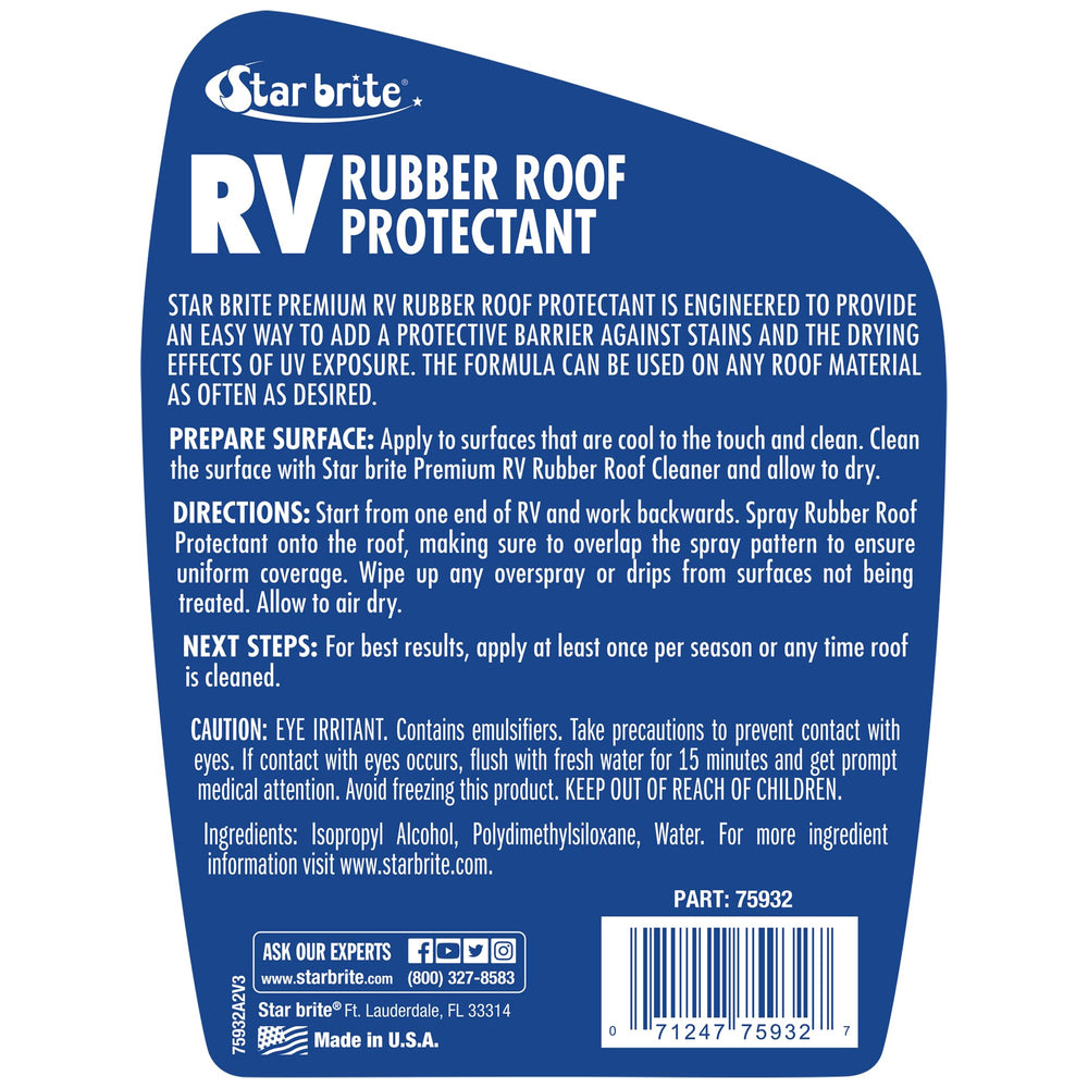 Star Brite Premium RV Rubber Roof Protectant spray ready for easy coverage and protection