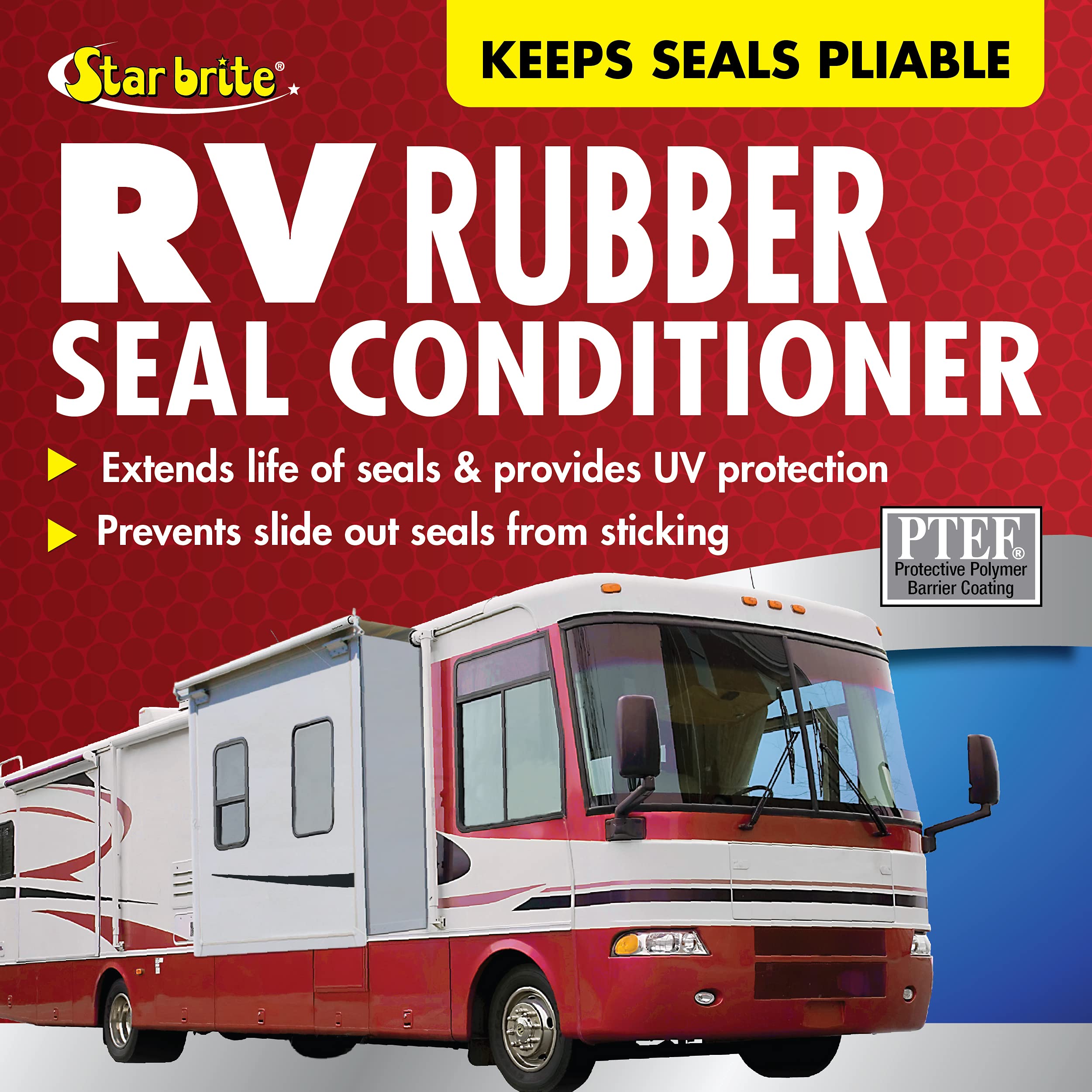Star Brite Premium RV Rubber Seal Conditioner application cloth demonstrates simple spread and absorption.