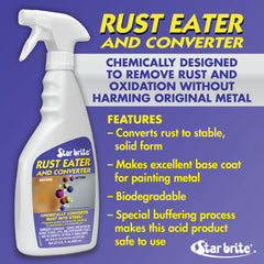 STAR BRITE Rust Eater applied by spray, brush, or dip for versatile DIY use.
