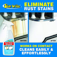 STAR BRITE Rust Stain Remover protecting painted surfaces after cleaning.