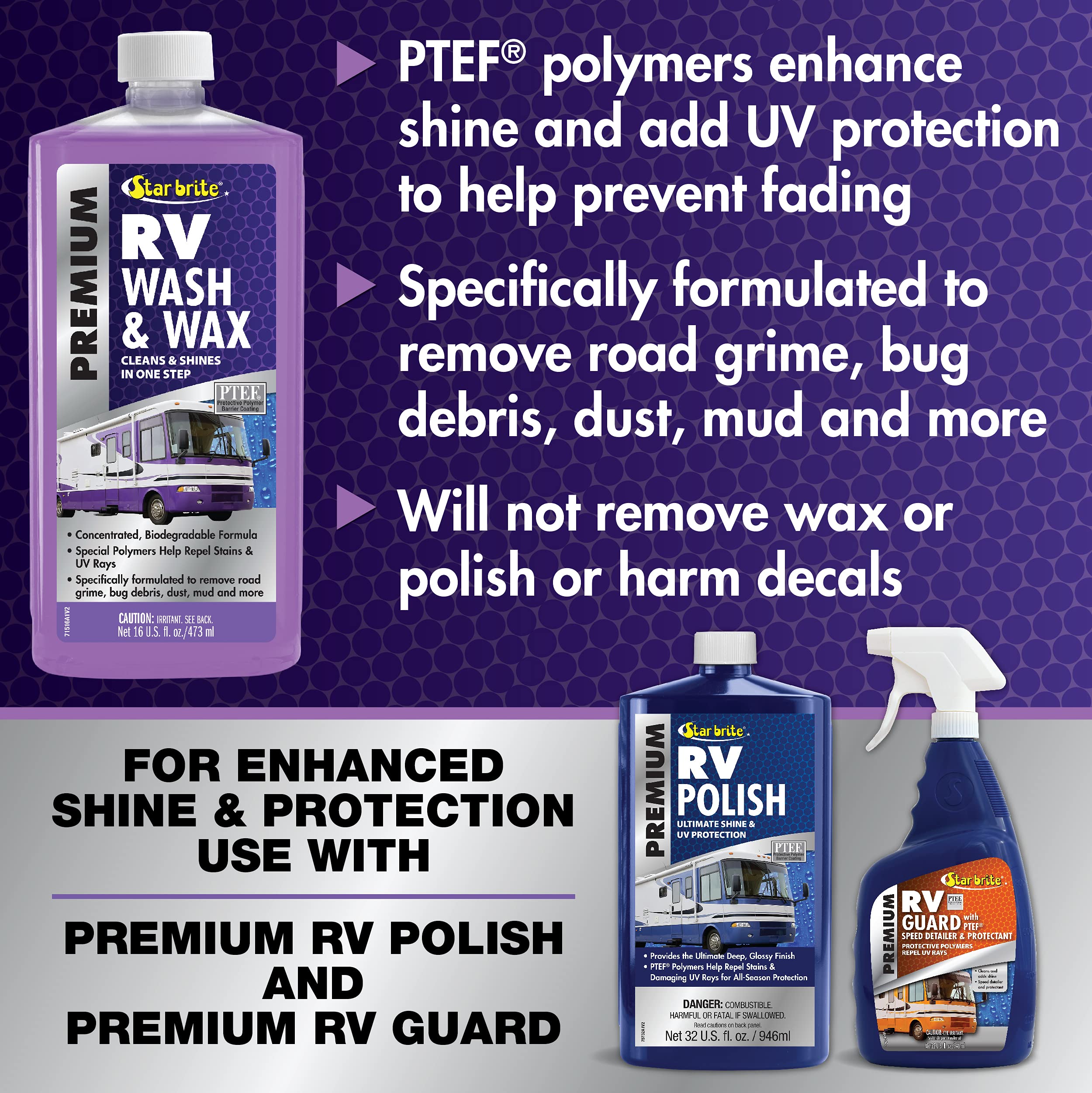 Star Brite RV Wash Wax applied with sponge for even coverage and shine