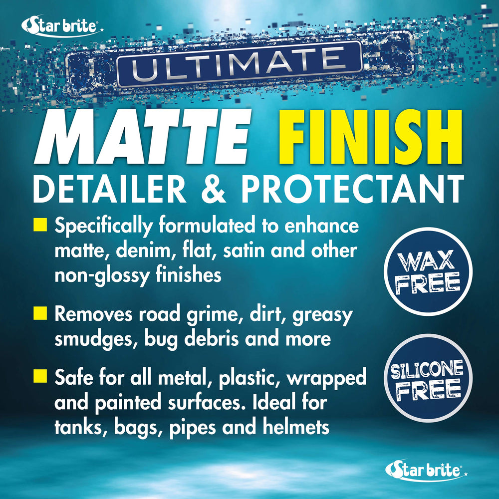 STAR BRITE Ultimate Matte Finish Detailer application on matte wrap for streak-free protection.