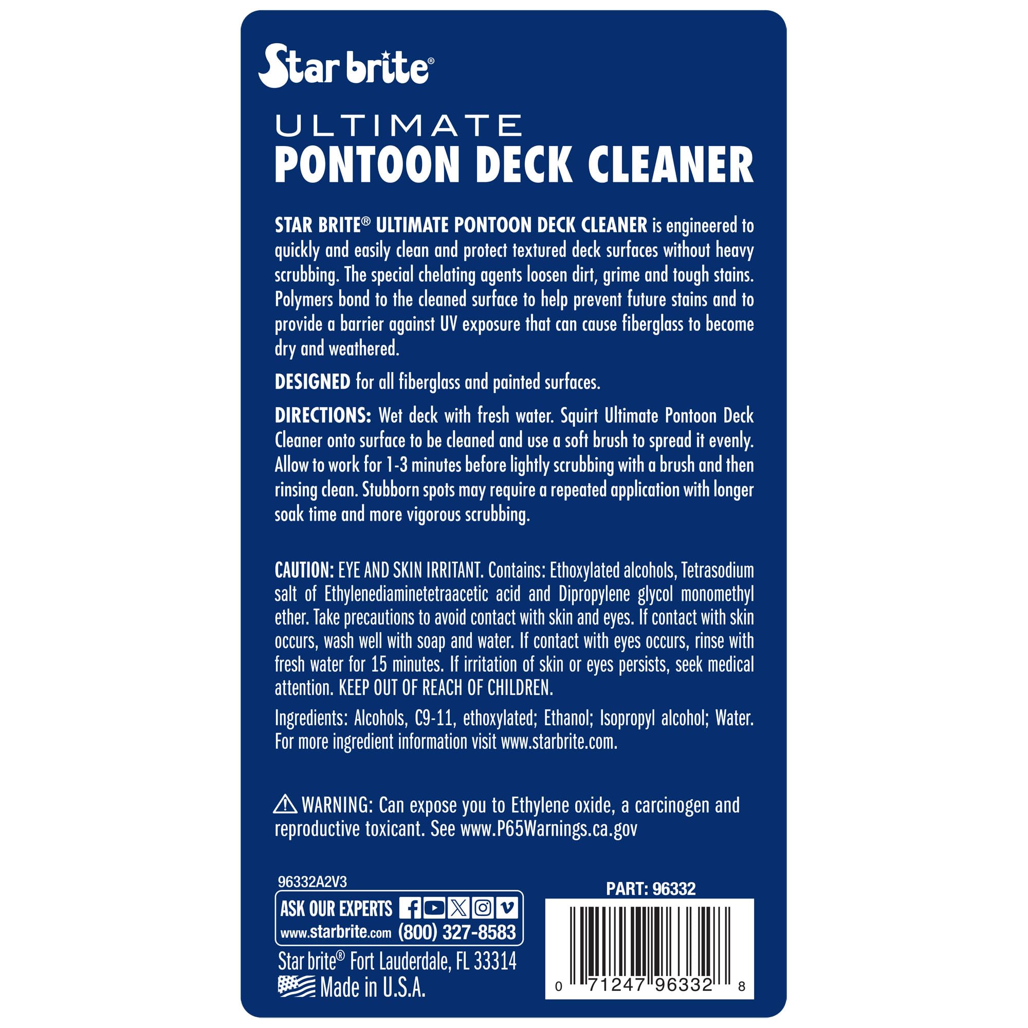 STAR BRITE Pontoon Deck Cleaner application brush for easy maintenance