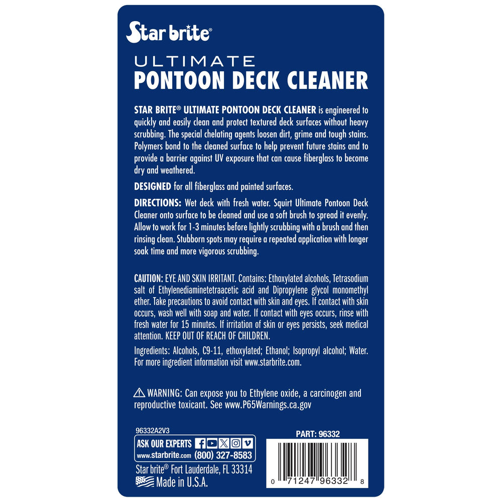 STAR BRITE Pontoon Deck Cleaner application brush for easy maintenance