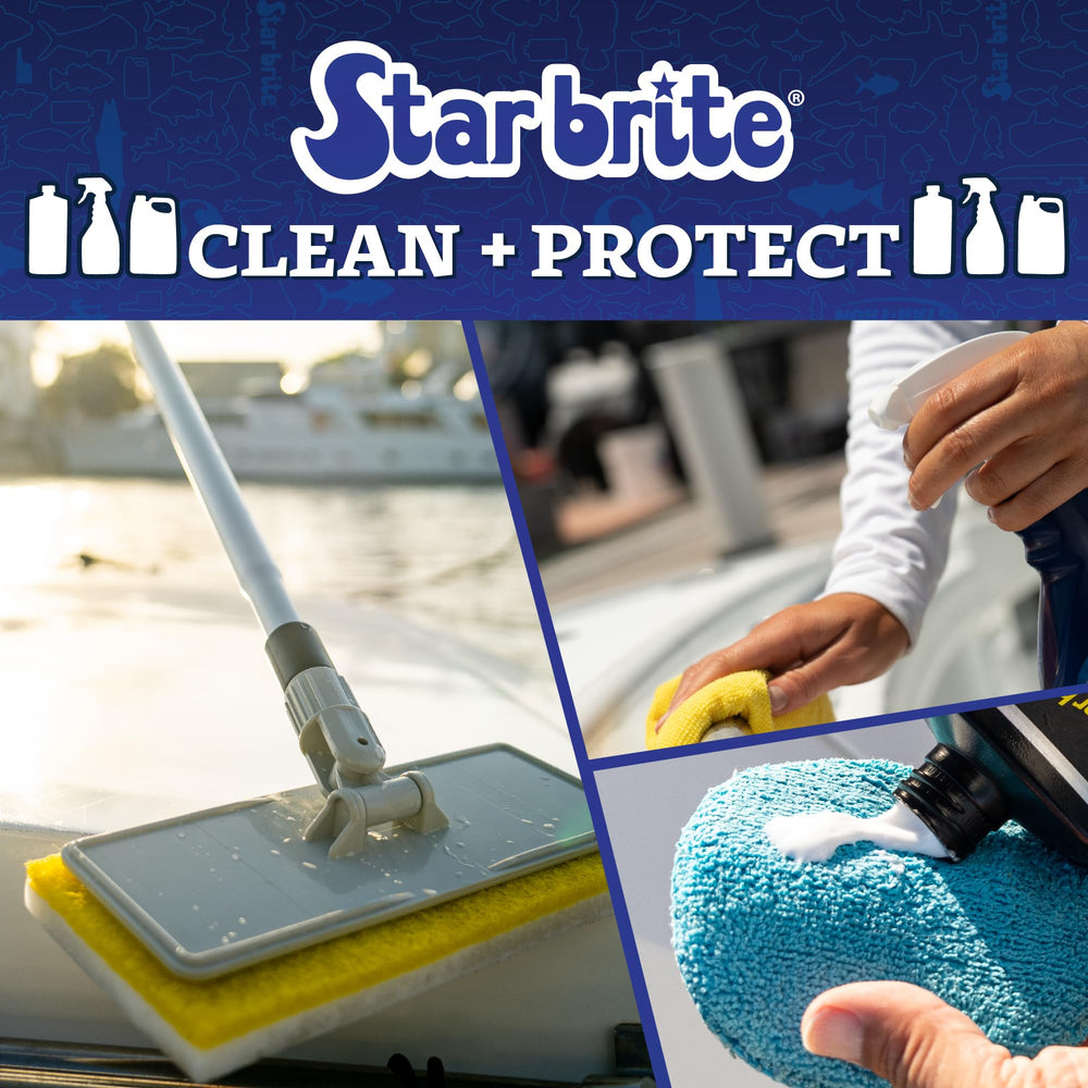 STAR BRITE Ultimate Vinyl Guard creates a barrier against stains on vinyl and plastic surfaces.