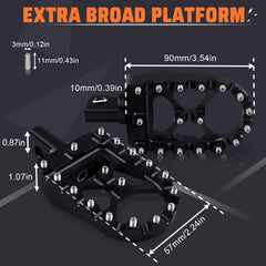 StarknightMT adjustable 360-degree footpeg demonstrating flexible angle fit.