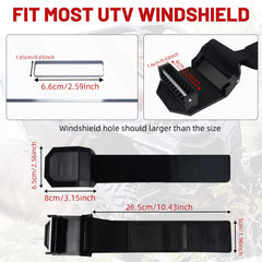 StarknightMT adjustable strap kit extends to fit wider roll bars during outdoor rides.