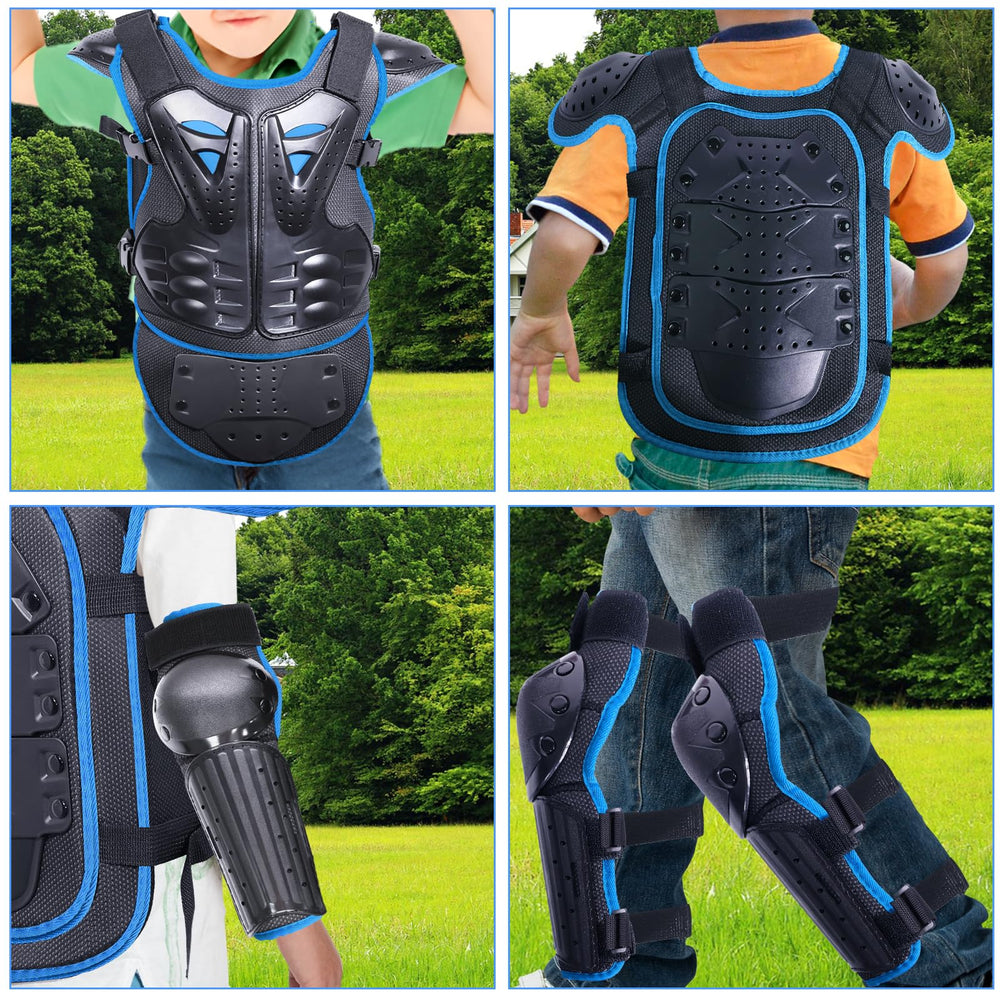 StarknightMT blue knee pads close-up with adjustable fasteners