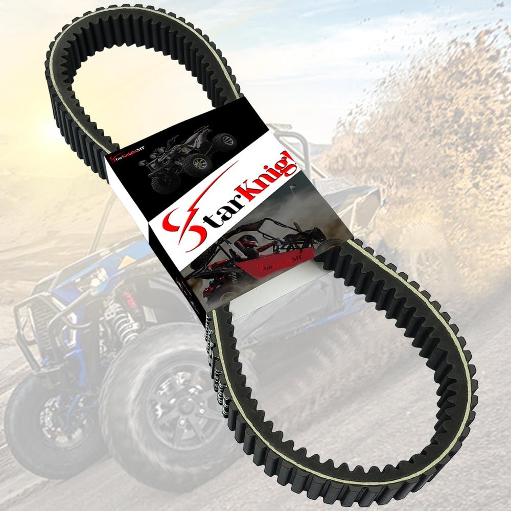 StarknightMT CVT belt label clearly shows compatibility and part numbers.