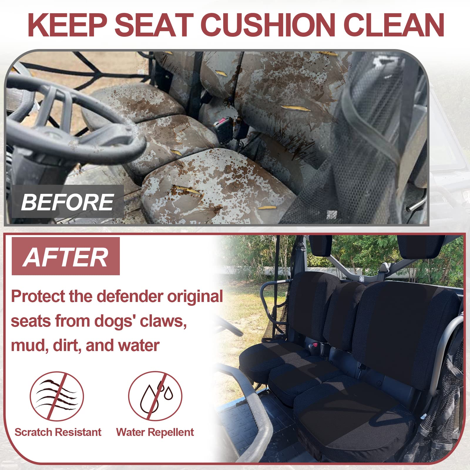 StarknightMT Defender seat cover with elastic edge for a secure, adjustable fit.