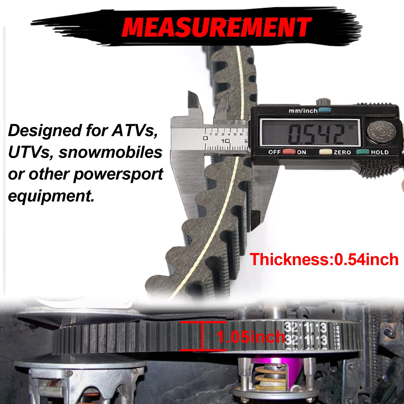 Aramid-cord StarknightMT belt provides durability and low elongation for longevity.