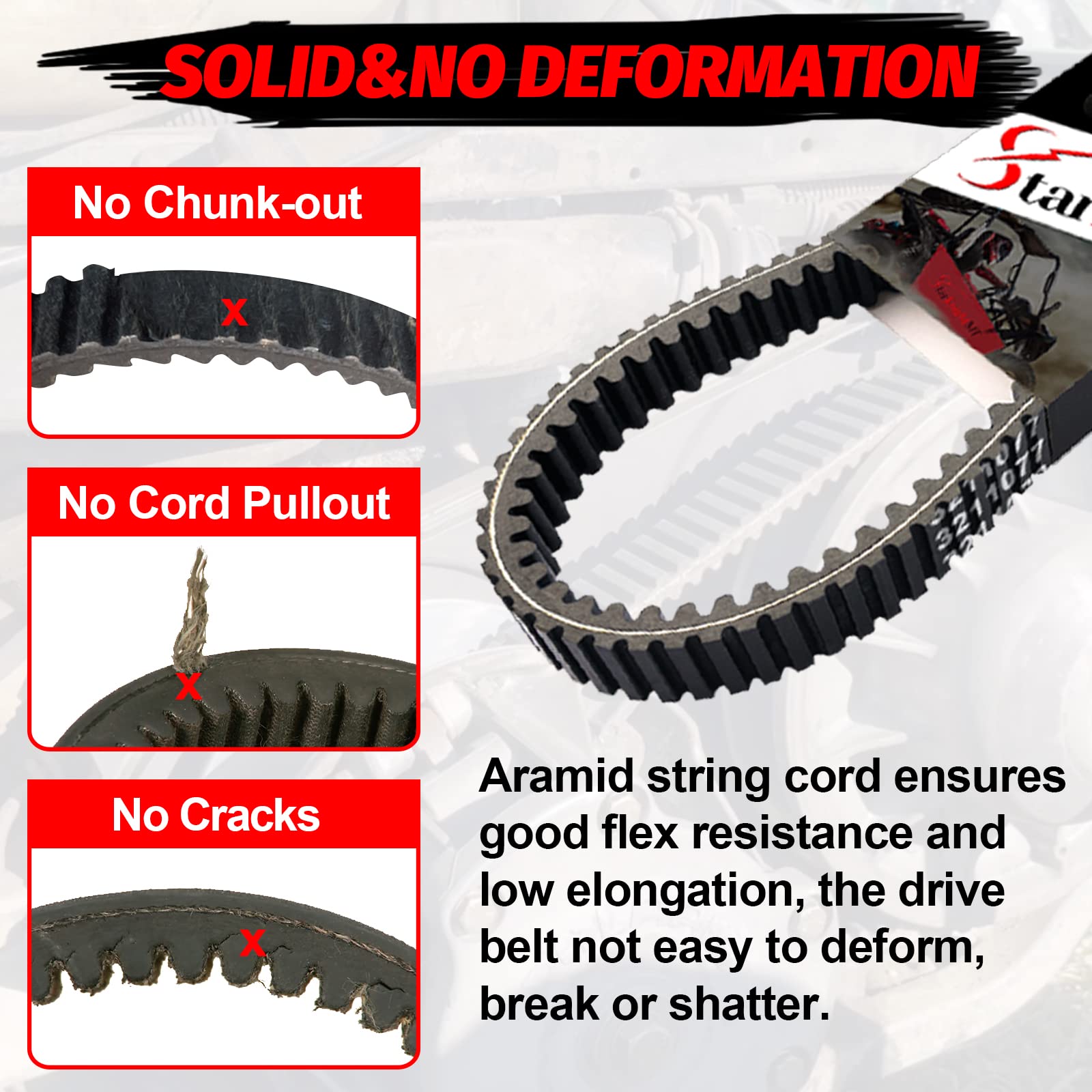 StarknightMT belt four-layer construction emphasizing durability for weekend rides