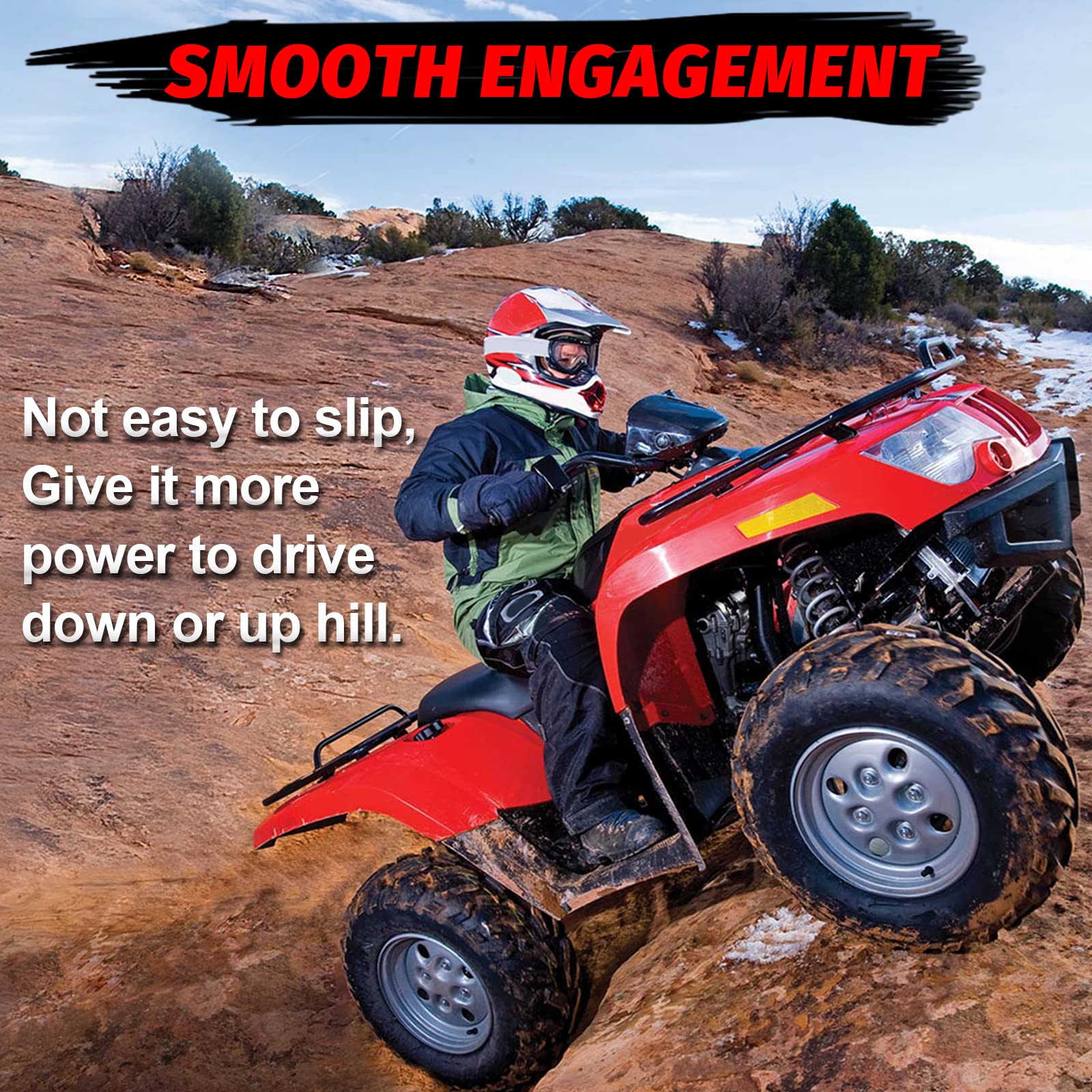 StarknightMT belt with heat-dissipating chloroprene rubber during rugged trail use
