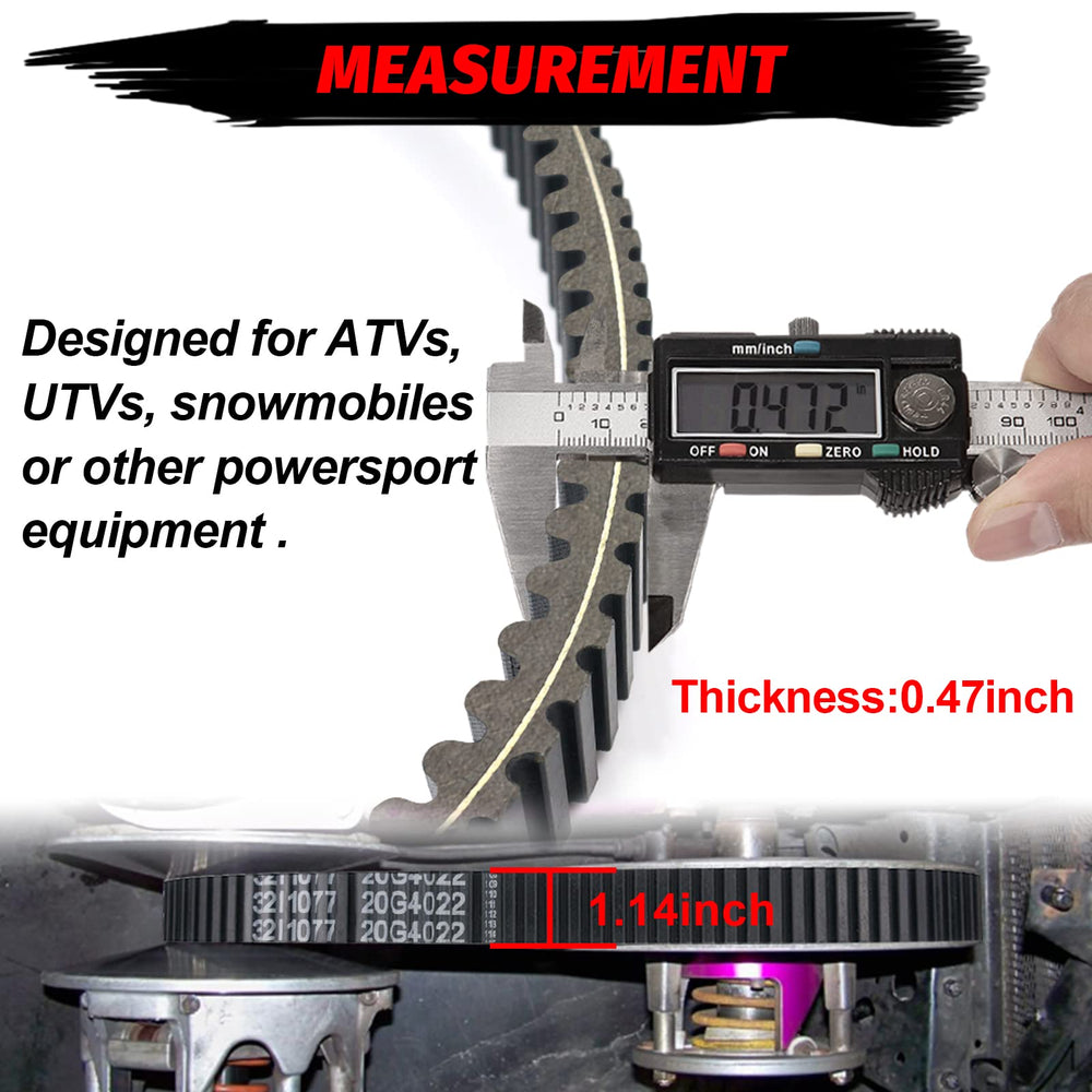 StarknightMT CVT belt mid-layer stability shown for minimal elongation