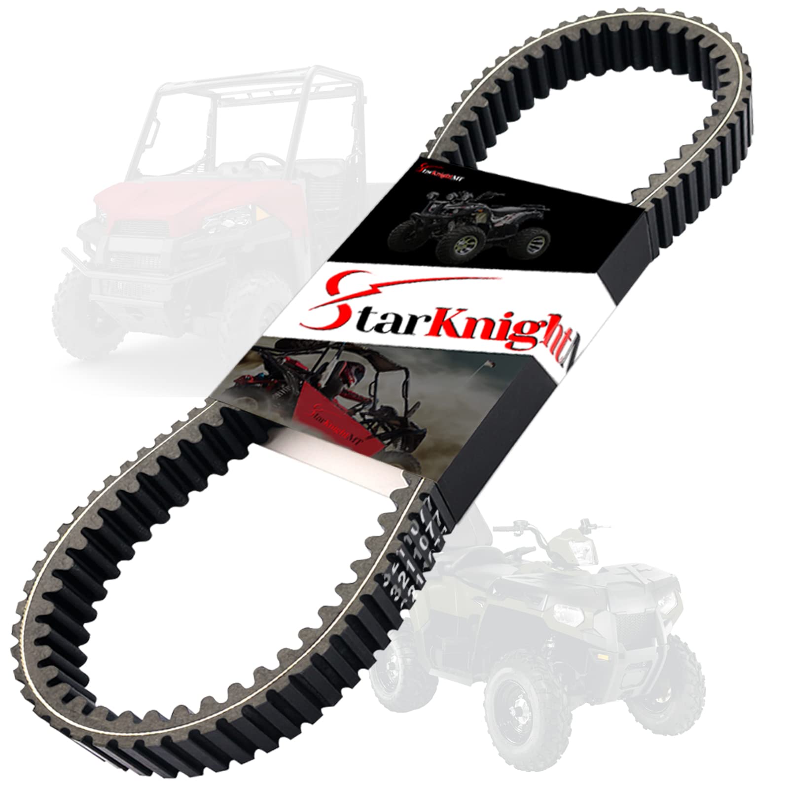 StarknightMT drive belt close-up for Polaris Ranger indicating exact fit and build quality