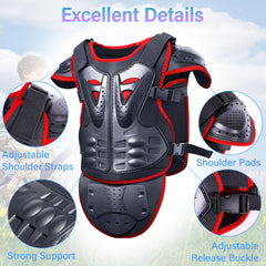 StarknightMT chest guard detail highlighting robust shell protection for kids.
