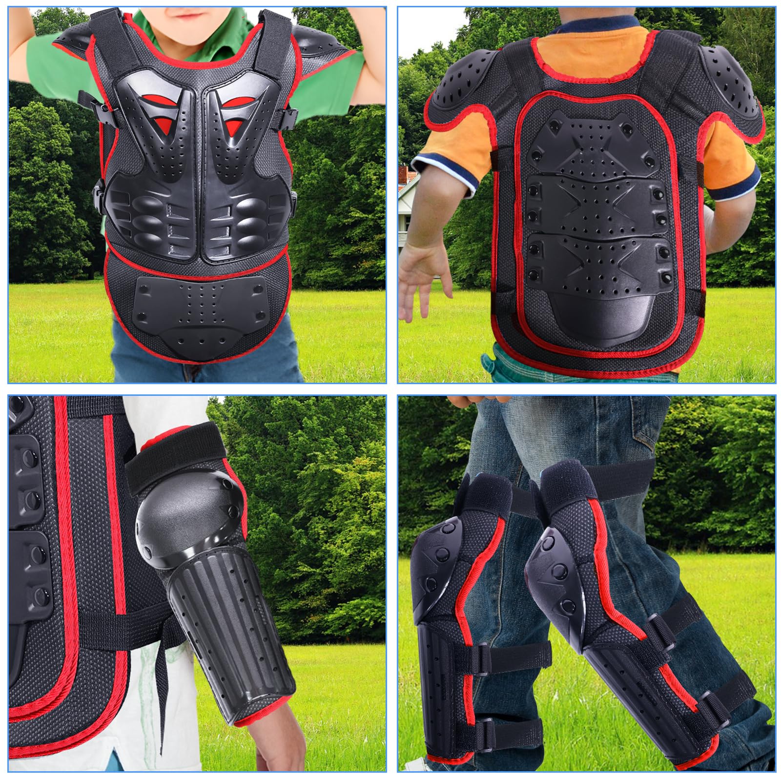 StarknightMT elbow pads with hook-and-loop fasteners for snug fit.