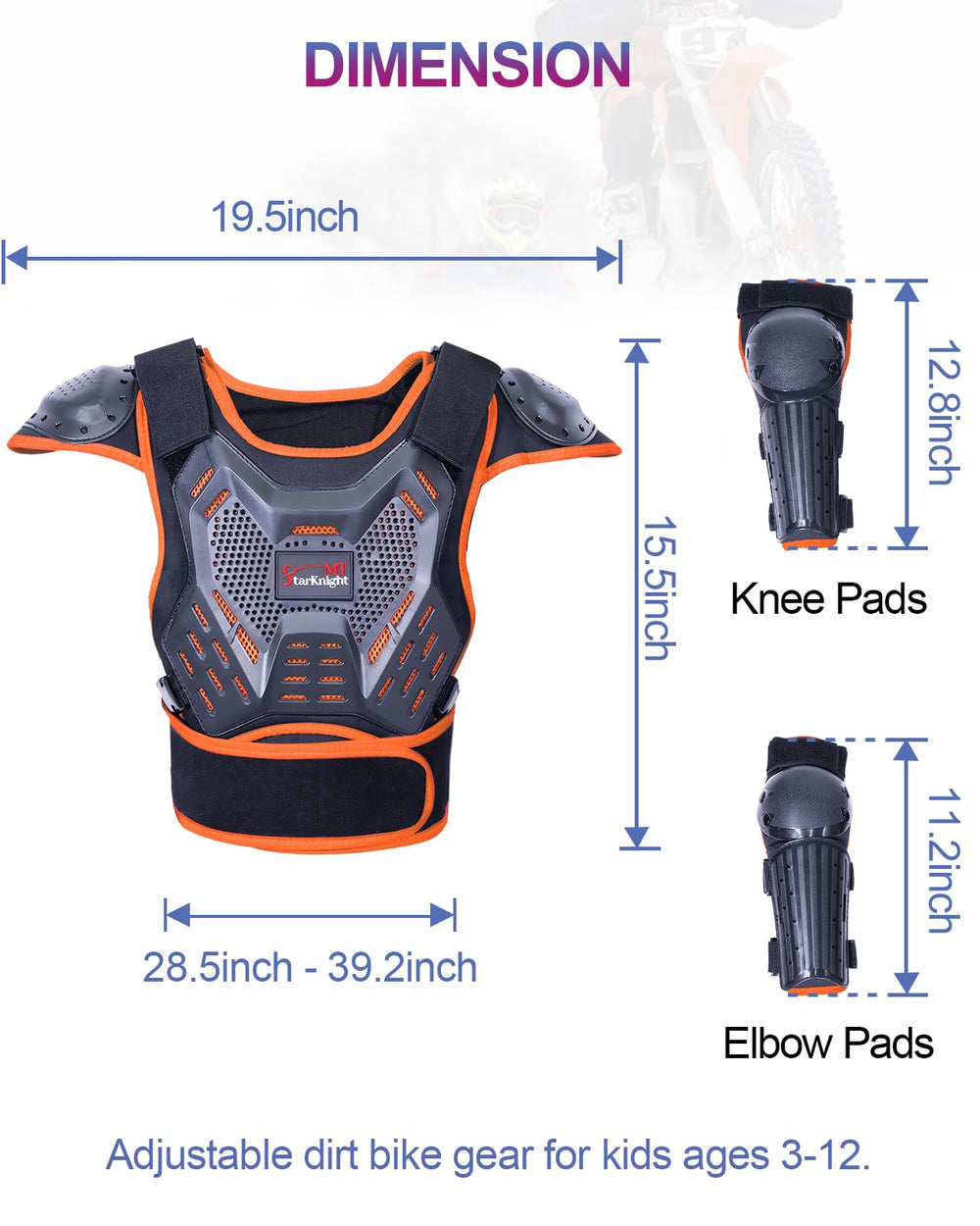 StarknightMT Kids Dirt Bike Gear breathable lining keeps young riders cool.
