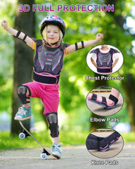 StarknightMT Kids Dirt Bike Gear elbow and knee pads provide joint protection.