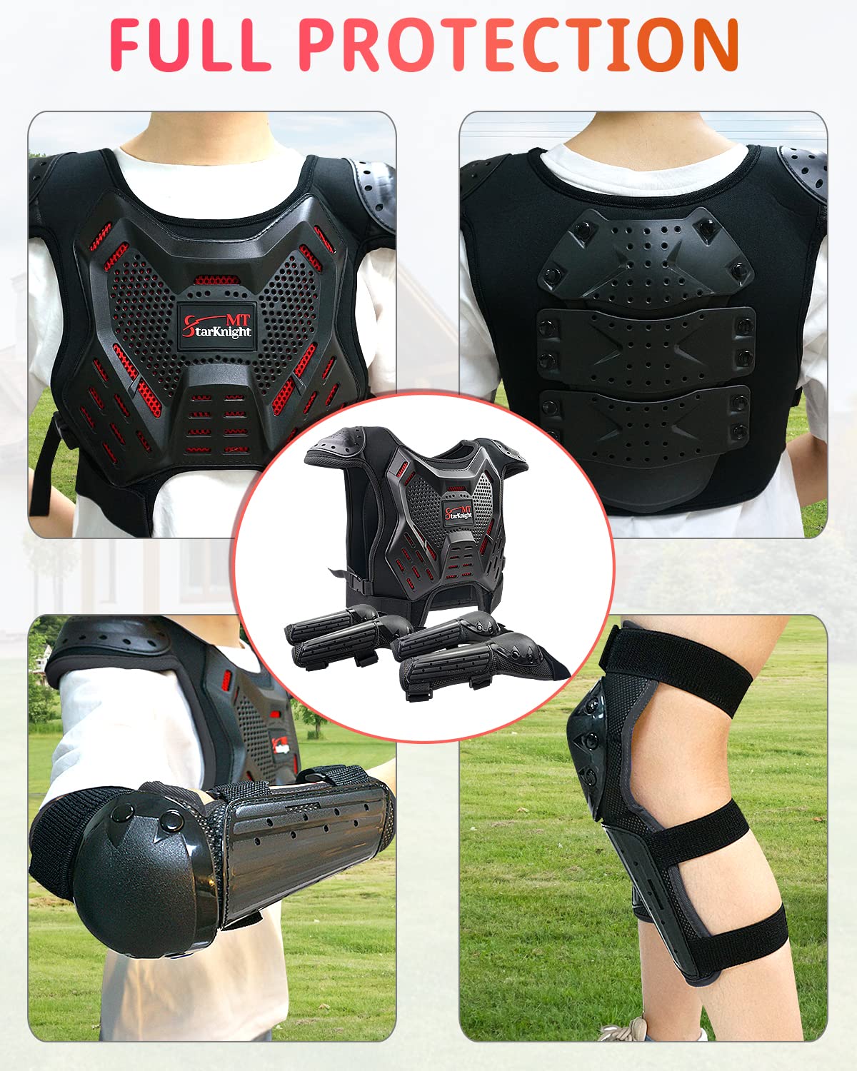 StarknightMT knee guards offering protective coverage during rides.