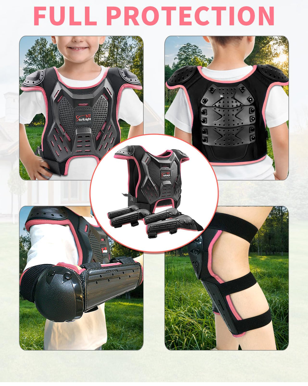 StarknightMT Knee pads with arc shell designed for youths on rough terrain