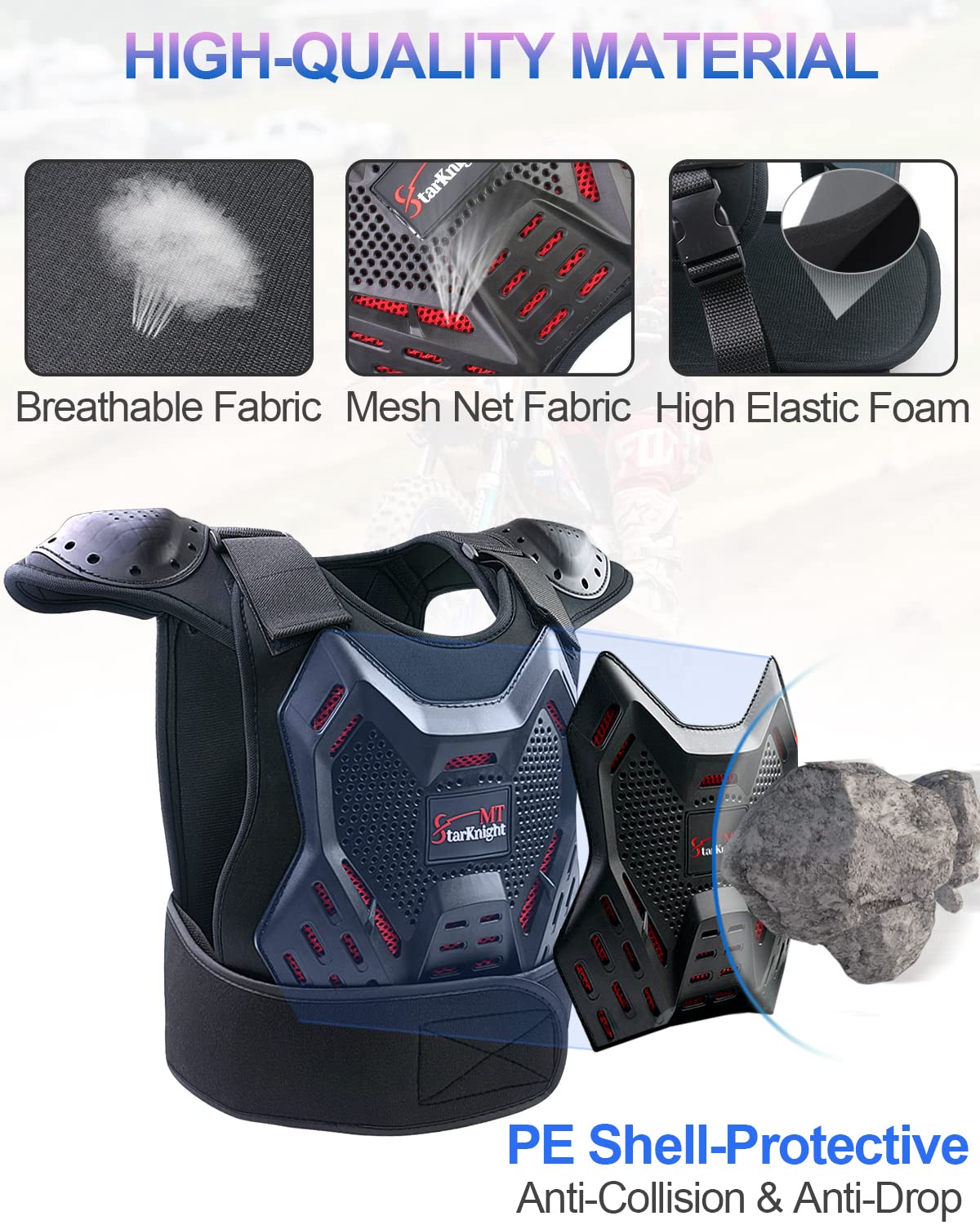 StarknightMT kids dirt bike gear shoulder protection supports smooth rides