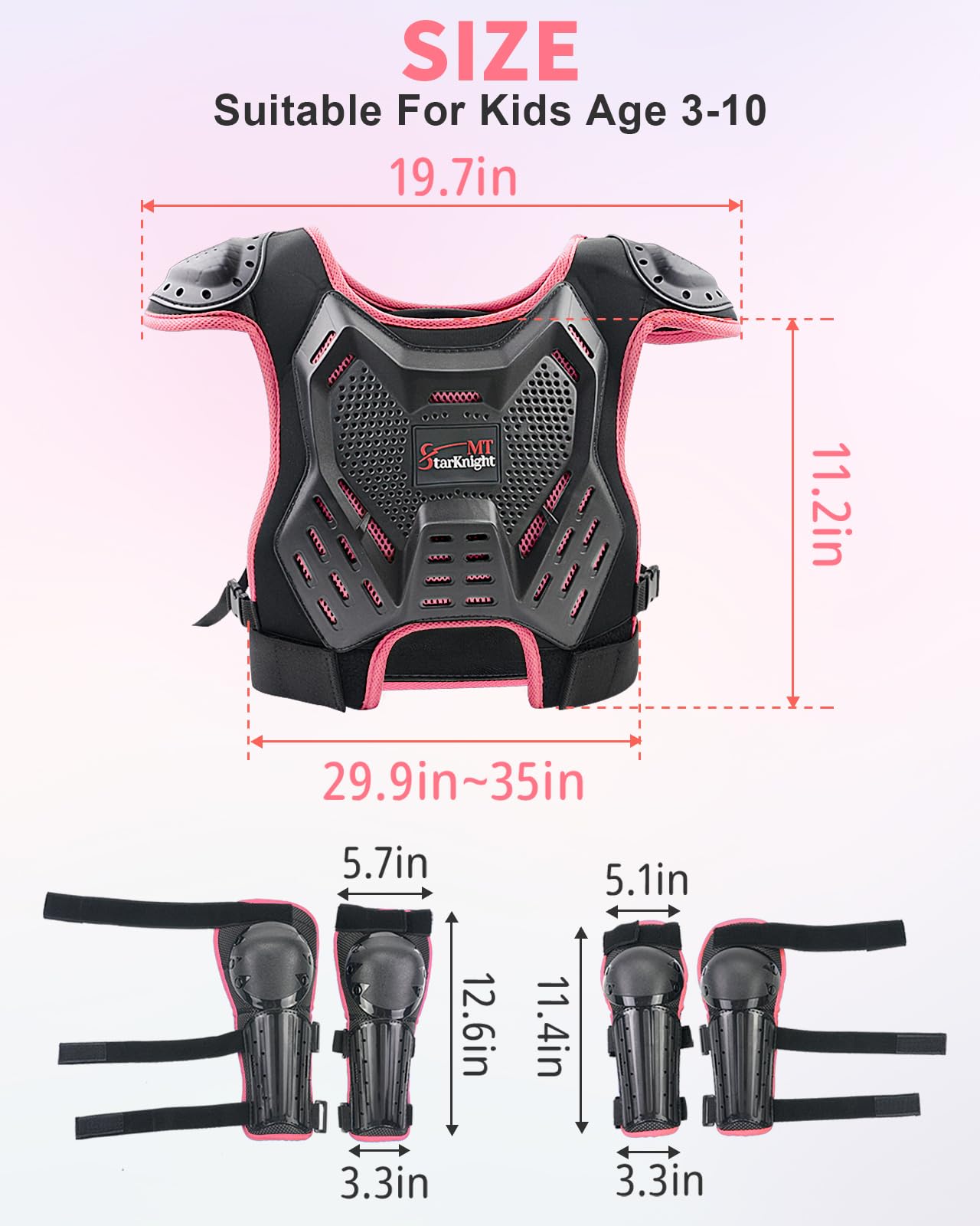 StarknightMT Straps and quick-release buckles to adjust fit as kids grow