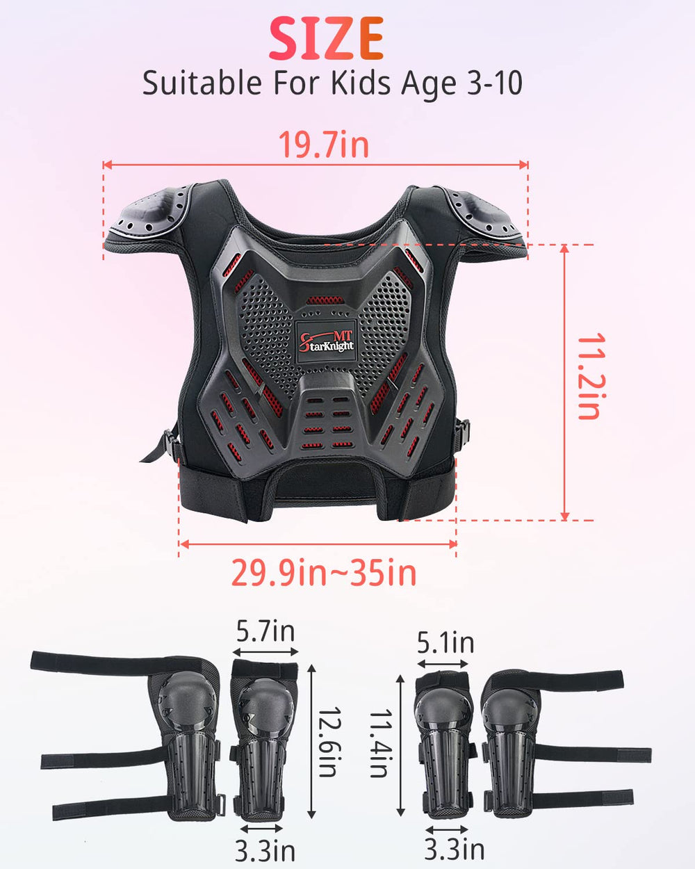 StarknightMT ventilated mesh panel promotes airflow and cooling.