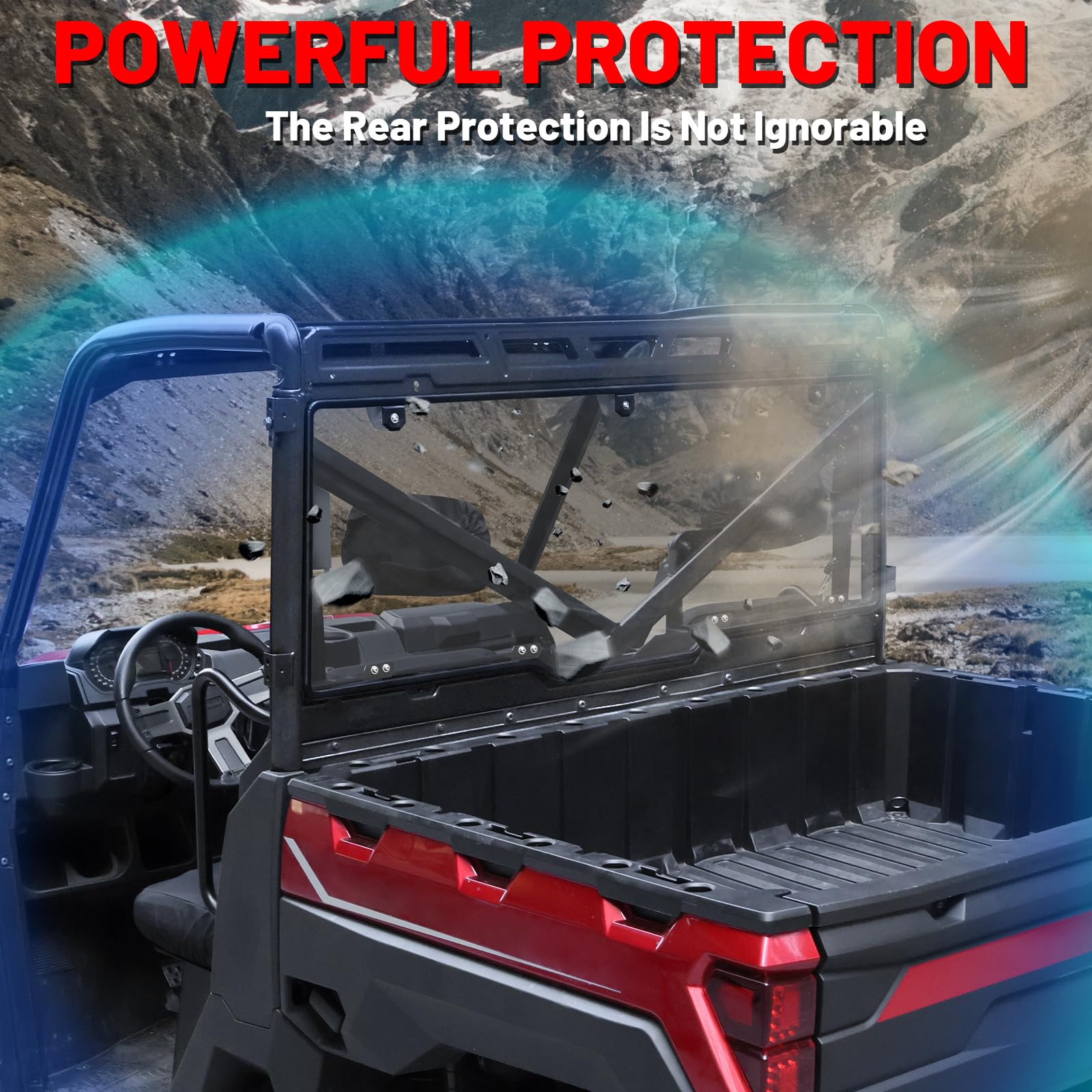 StarknightMT Ranger XP1000 back window seal reduces wind leaks around the rear glass.